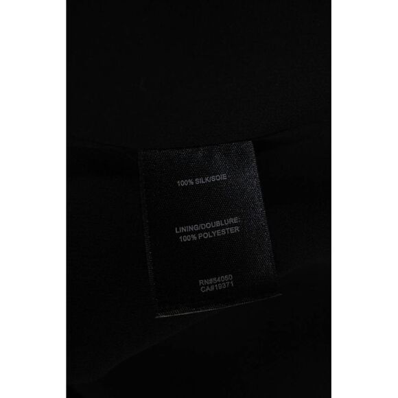 Robert Rodriguez Womens Silk Chiffon V-Neck Tied Shoulder Blouse Black Size XS - Picture 6 of 6